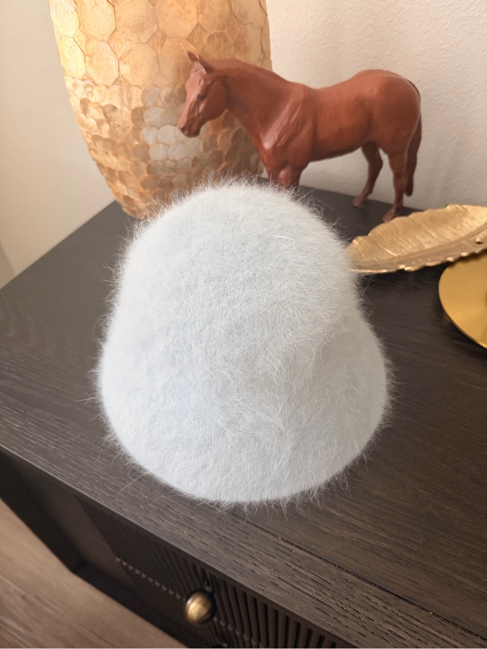 Peter Grimm Light Blue Fuzzy Felt Dome Hat